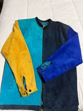 Vintage Colorblock Leather Jacket
Cognac size Medium